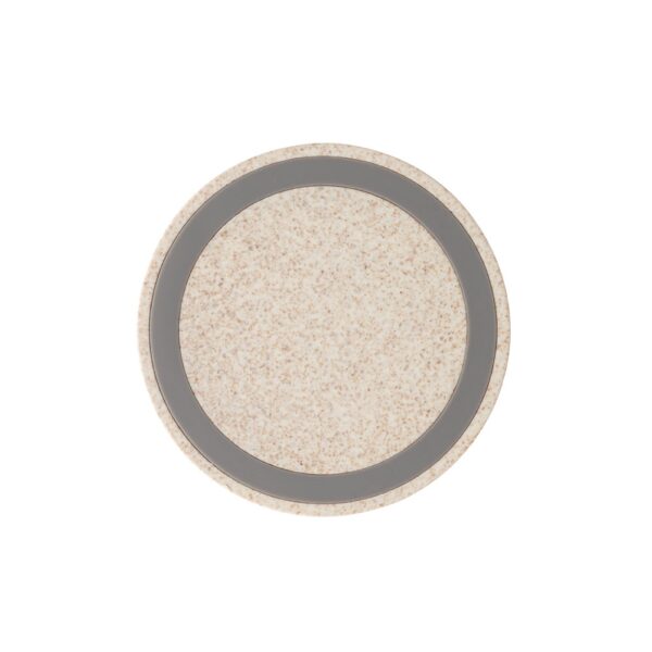 CUVIER. 15W wireless charger in recycled ABS (65% rABS) and wheat straw fiber (35%)