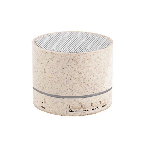 RE-LINEU. 3W portable speaker with 4h30m battery life in straw fibre and recycled ABS (100% rABS)