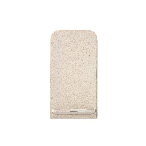 ENGLERT. Smartphone holder with 10W fast wireless charger in recycled ABS (70% rABS) and wheat straw fiber