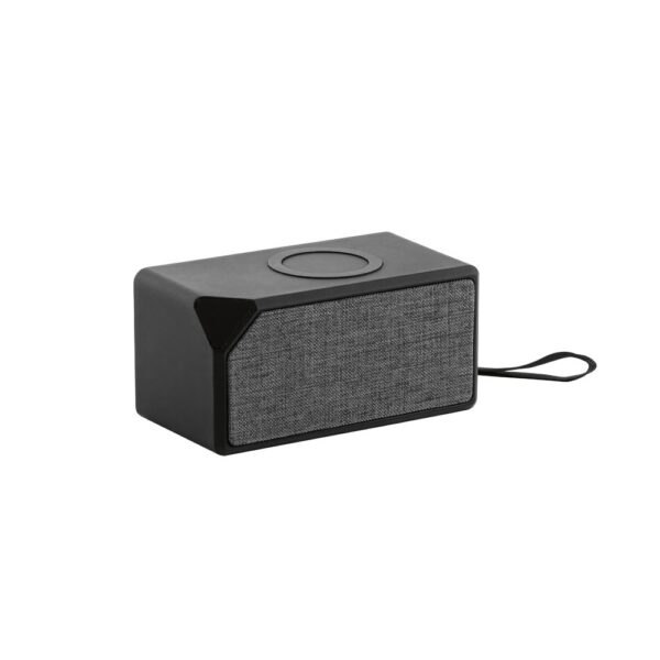GRUBBS. ABS portable speaker with wireless charging