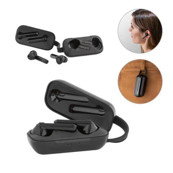 BOSON. Recycled ABS (100% rABS) wireless earphones with 3-hour battery life