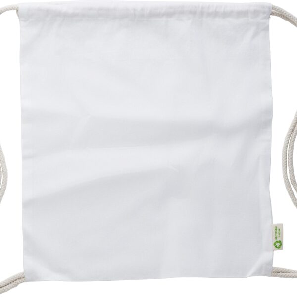Recycled cotton (120 gr/m2) drawstring bag Joy