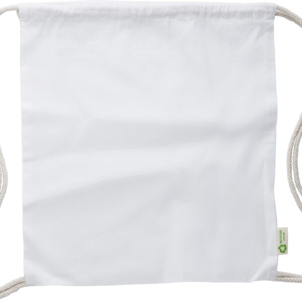 Recycled cotton (120 gr/m2) drawstring bag Joy