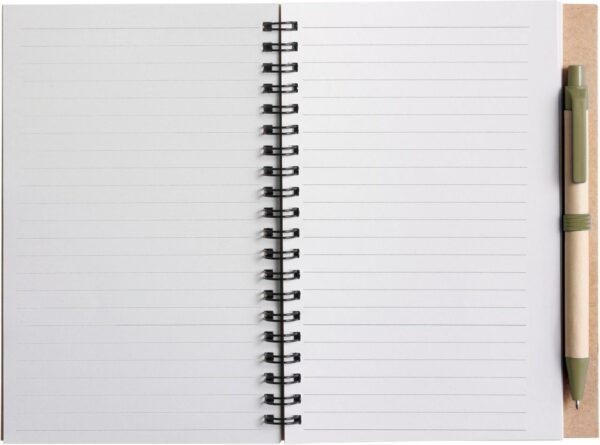 Wire bound notebook with ballpen. Stella Original