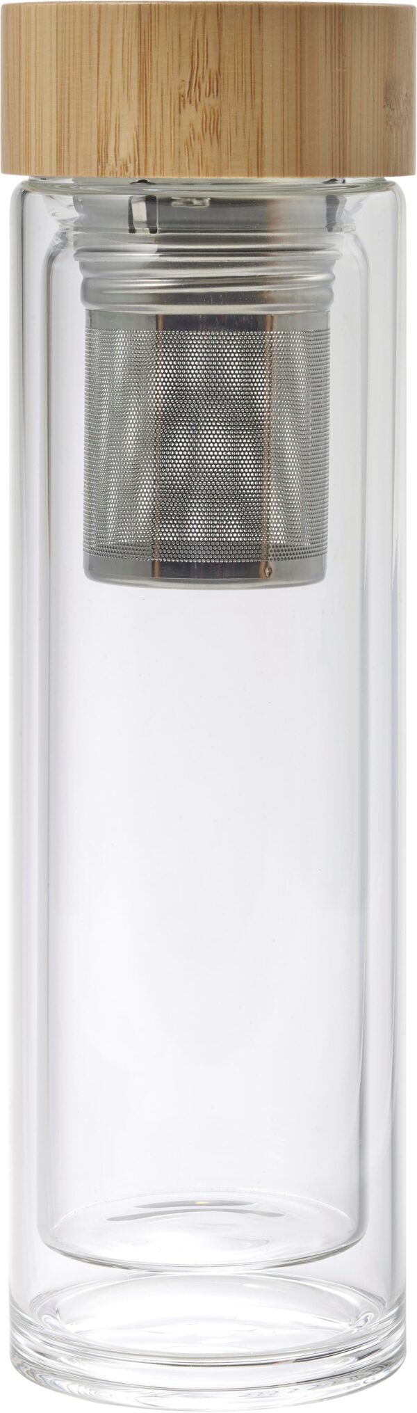 Bamboo and glass double walled bottle Vicente