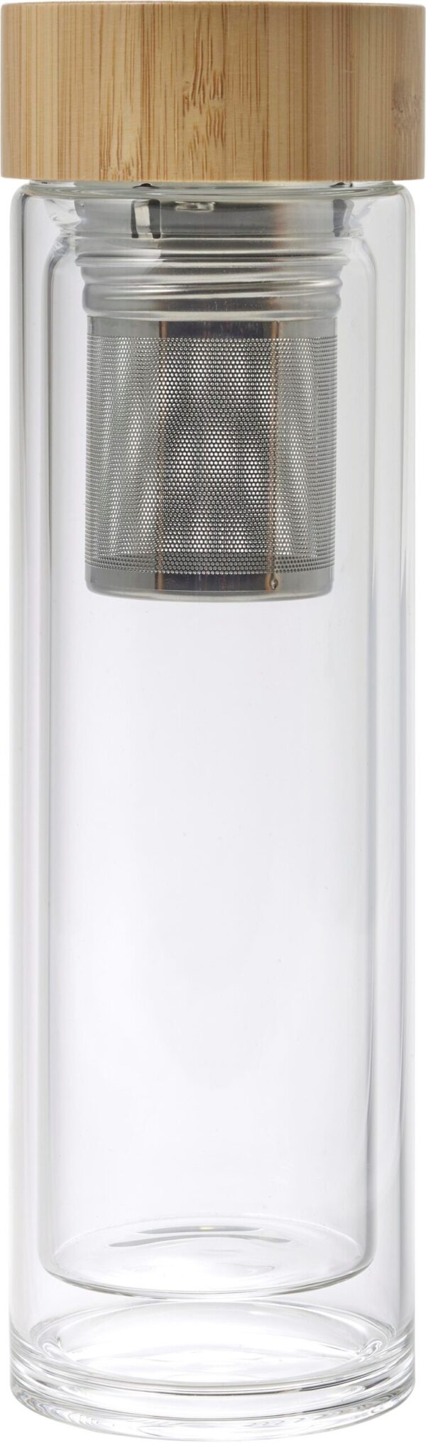 Bamboo and glass double walled bottle Vicente