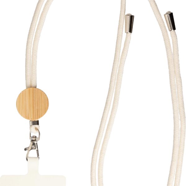 Cotton drawstring phone lanyard Lucia