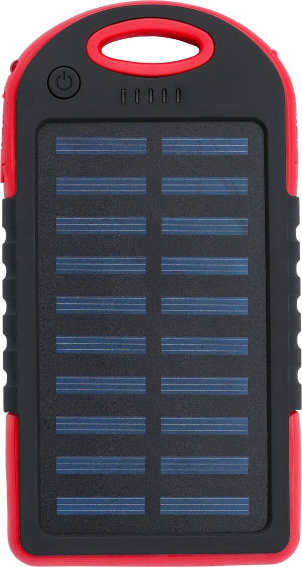 Rubberized ABS solar power bank Arin
