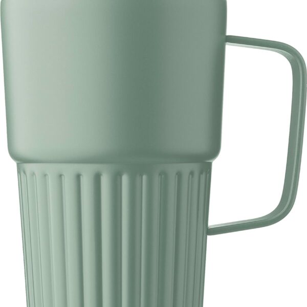 Recycled stainless steel double-walled travel mug (450 ml) Calo