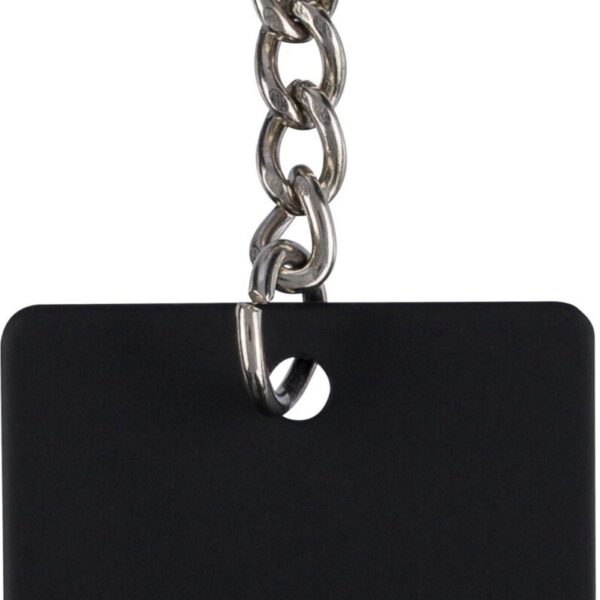 Recycled stainless steel rectangular keychain Jax