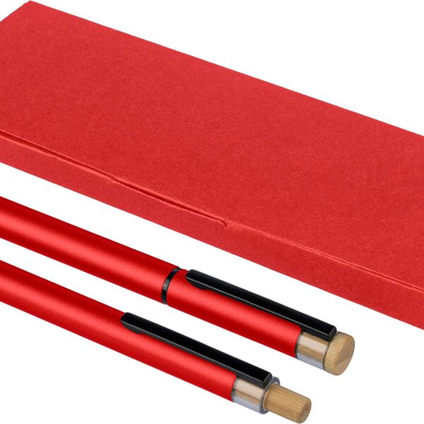Recycled aluminium lacquered pen set Ilaria
