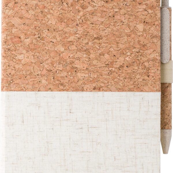 Cork and linen notebook and wheatstraw ballpen Kenzo