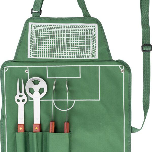 Nylon (600D) apron with barbecue set Christina