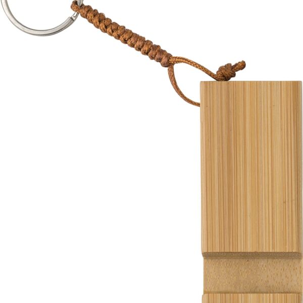 Bamboo key chain phone stand Kian