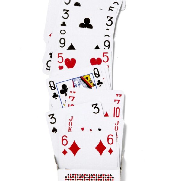 Cardboard box with playing cards Anton