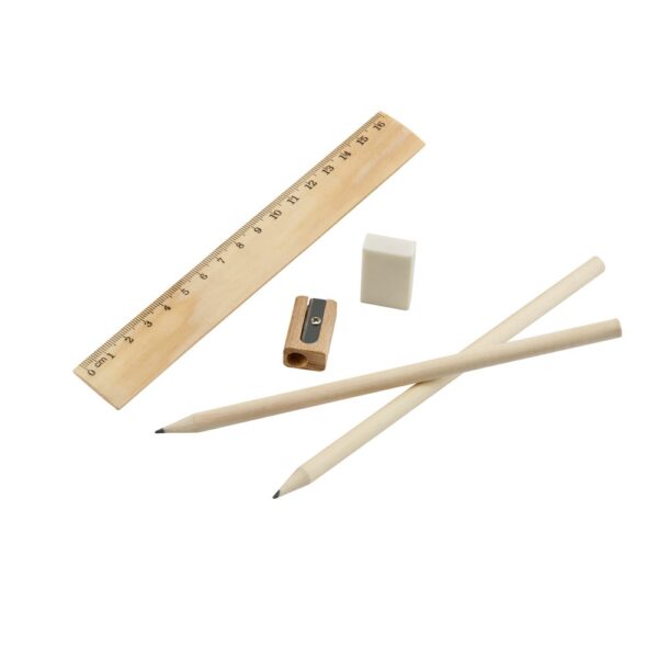 NOMAD. Multi-purpose case in recycled felt (100% rPET) with ruler, pencils, rubber and sharpener