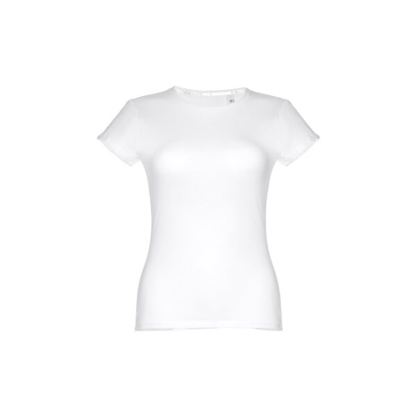 30105_106 THC SOFIA WH. Women's fitted short sleeve cotton T-shirt. White