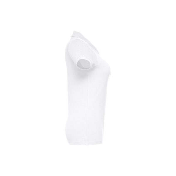 THC EVE WH. Short-sleeved fitted polo for women in 100% cotton