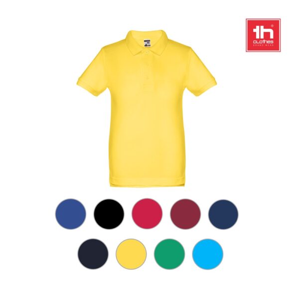 THC ADAM KIDS. Kids short-sleeved 100% cotton piqué polo shirt unisex)