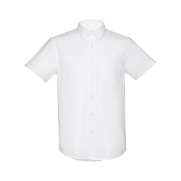 30200_106 THC LONDON WH. Men's short-sleeved oxford shirt. White