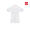 30261_a THC MONACO WOMEN WH. Women's short-sleeved polo shirt in carded cotton