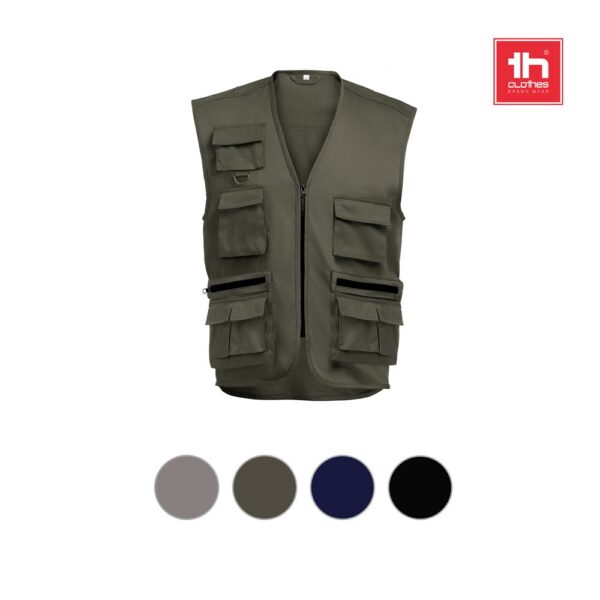 THC PIXEL. Waistcoat (200 g/m²) in polyester and cotton