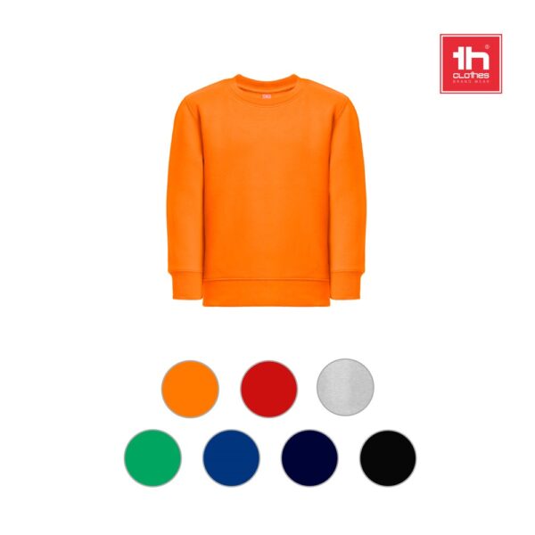 30287_a THC DELTA KIDS. Kid's sweatshirt in recycled cotton and polyester