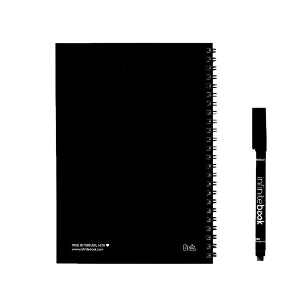 33200_103-b INFINITEBOOK PLAIN A5. A5 Infinitebook with flexible cover and 15 plain whiteboard pages