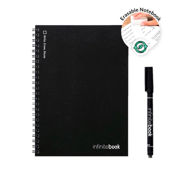 33200_103-c INFINITEBOOK PLAIN A5. A5 Infinitebook with flexible cover and 15 plain whiteboard pages