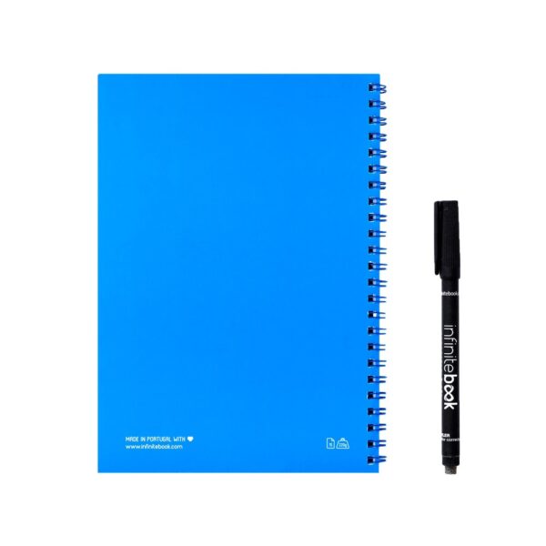33200_114-b INFINITEBOOK PLAIN A5. A5 Infinitebook with flexible cover and 15 plain whiteboard pages
