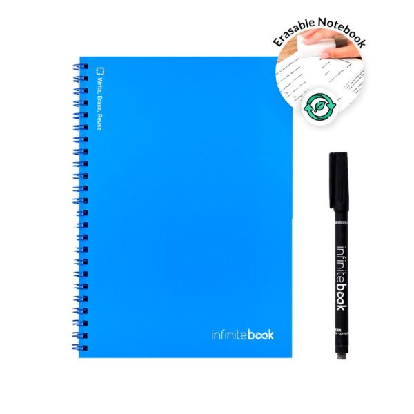 33200_114-c INFINITEBOOK PLAIN A5. A5 Infinitebook with flexible cover and 15 plain whiteboard pages