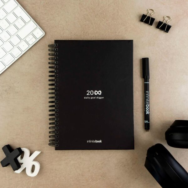 33202_103_amb STARTER KIT INFINITE PLANNER A5. Set includes an A5"infinite Diary", cleaning kit, marker and marker holder