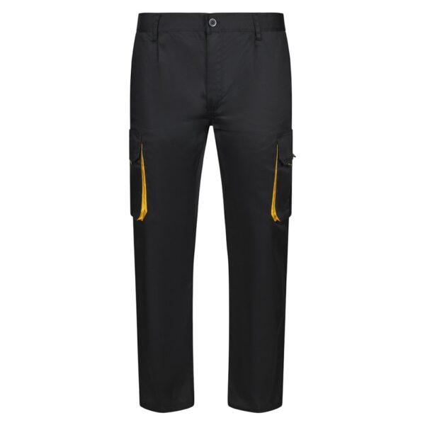 36004_203 VL HYPNOS. Two-tone multi-pocket twill trousers (200g/m²), in cotton (35%) and polyester (65%)