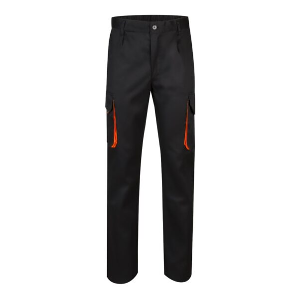 36004_213 VL HYPNOS. Two-tone multi-pocket twill trousers (200g/m²), in cotton (35%) and polyester (65%)