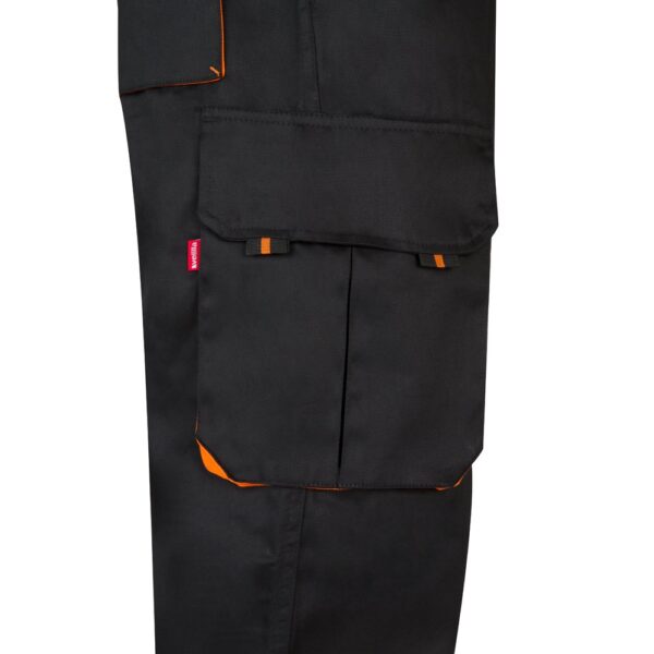 36004_213-e VL HYPNOS. Two-tone multi-pocket twill trousers (200g/m²), in cotton (35%) and polyester (65%)