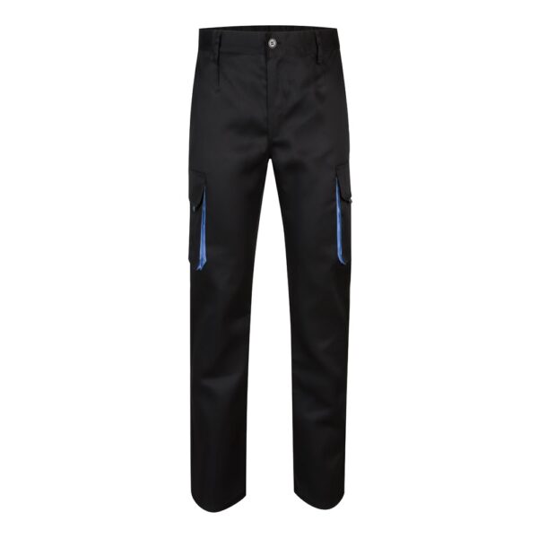 36004_223 VL HYPNOS. Two-tone multi-pocket twill trousers (200g/m²), in cotton (35%) and polyester (65%)