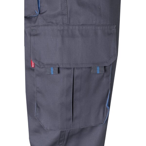 36004_227-e VL HYPNOS. Two-tone multi-pocket twill trousers (200g/m²), in cotton (35%) and polyester (65%)