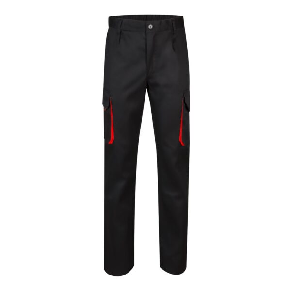 36004_233 VL HYPNOS. Two-tone multi-pocket twill trousers (200g/m²), in cotton (35%) and polyester (65%)