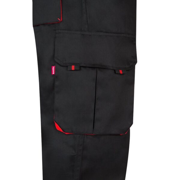36004_233-e VL HYPNOS. Two-tone multi-pocket twill trousers (200g/m²), in cotton (35%) and polyester (65%)