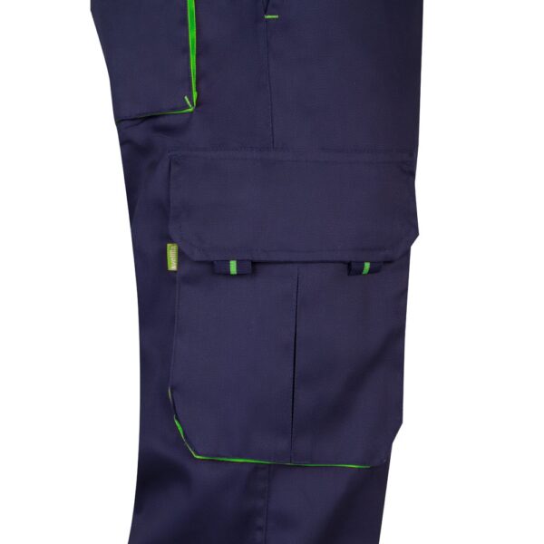36004_234-e VL HYPNOS. Two-tone multi-pocket twill trousers (200g/m²), in cotton (35%) and polyester (65%)