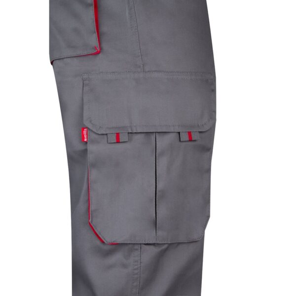 36004_237-e VL HYPNOS. Two-tone multi-pocket twill trousers (200g/m²), in cotton (35%) and polyester (65%)
