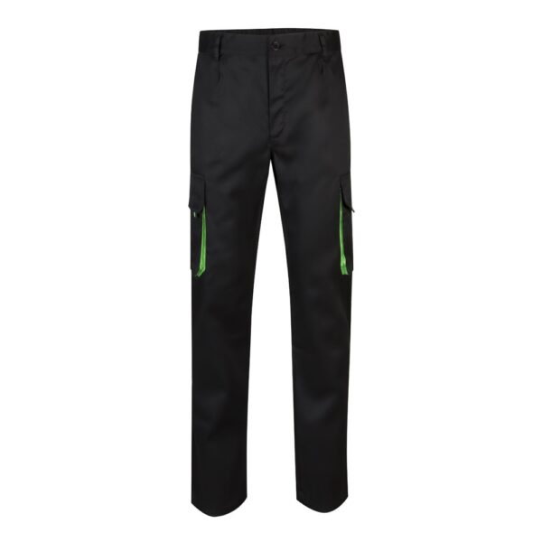 36004_243 VL HYPNOS. Two-tone multi-pocket twill trousers (200g/m²), in cotton (35%) and polyester (65%)
