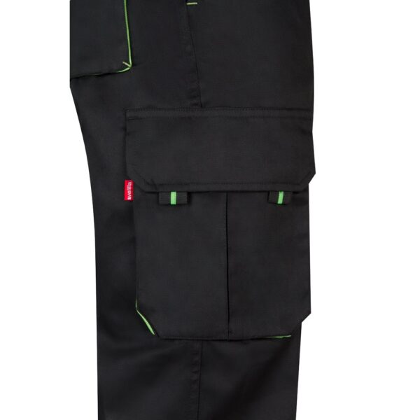 36004_243-e VL HYPNOS. Two-tone multi-pocket twill trousers (200g/m²), in cotton (35%) and polyester (65%)