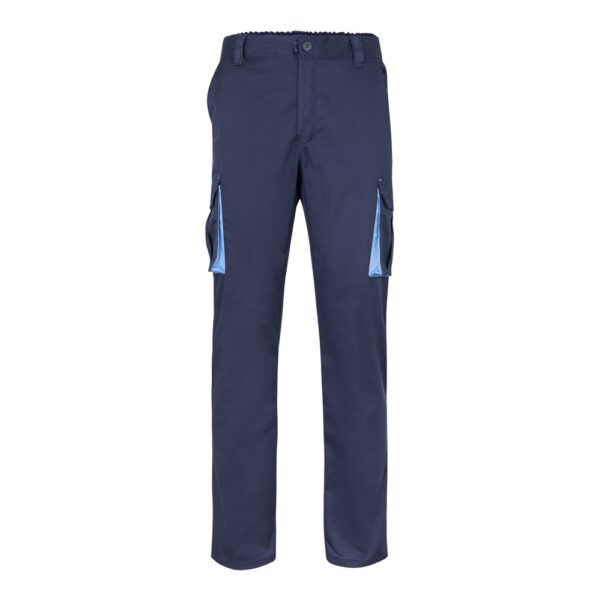 36004_244 VL HYPNOS. Two-tone multi-pocket twill trousers (200g/m²), in cotton (35%) and polyester (65%)