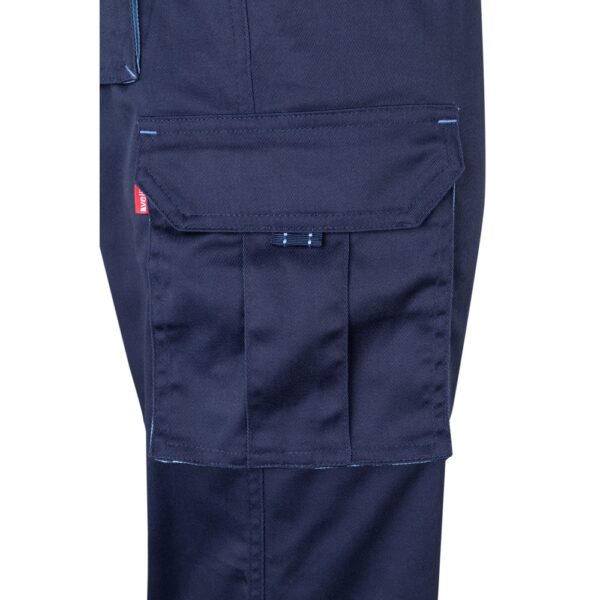 36004_244-e VL HYPNOS. Two-tone multi-pocket twill trousers (200g/m²), in cotton (35%) and polyester (65%)
