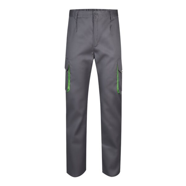 36004_247 VL HYPNOS. Two-tone multi-pocket twill trousers (200g/m²), in cotton (35%) and polyester (65%)