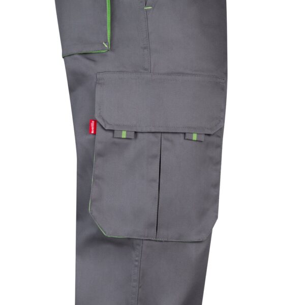 36004_247-e VL HYPNOS. Two-tone multi-pocket twill trousers (200g/m²), in cotton (35%) and polyester (65%)