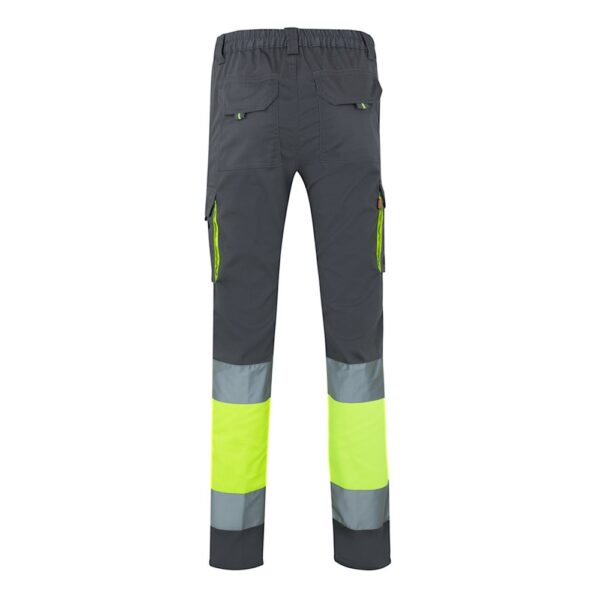 VL ZEUS LARGE. Two-tone, multi-pocket stretch trousers (240g/m²), in cotton (46%), EME (38%) and polyester (16%)