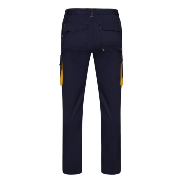 36031_204-b VL FIDES. Two-tone, multi-pocket stretch trousers (240g/m²), in cotton (46%), EME (38%) and polyester (16%)