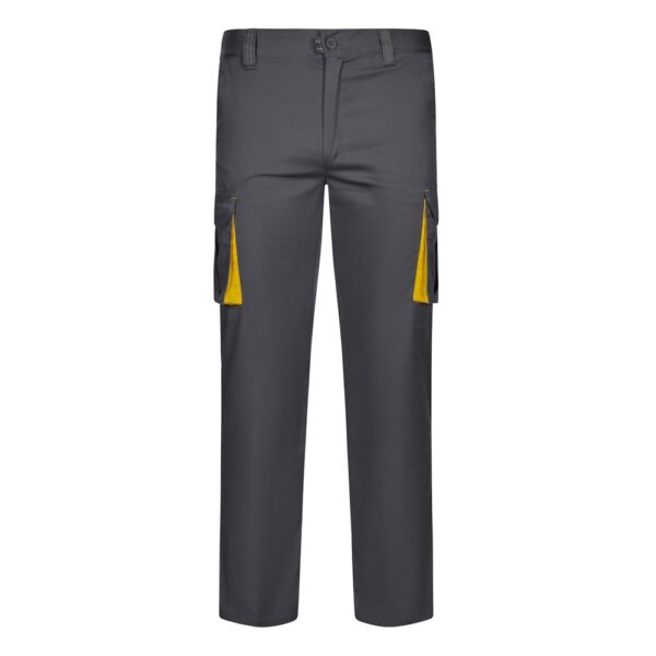 36031_207 VL FIDES. Two-tone, multi-pocket stretch trousers (240g/m²), in cotton (46%), EME (38%) and polyester (16%)